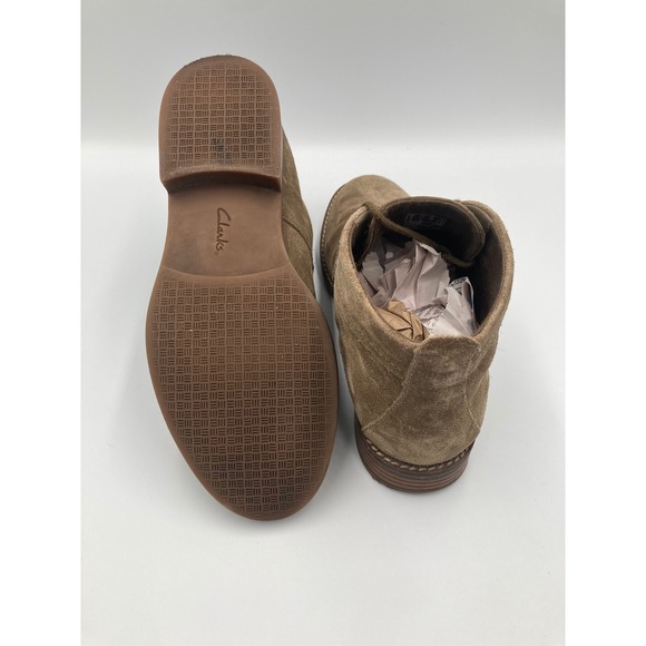 Clark's Cazmin Grace Taupe Suede Ankle Boots Women's Size 7.5 - Picture 7 of 9